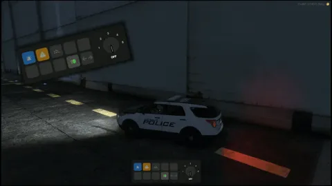 Emergency Lights & Sirens FiveM ELS — police vehicle with emergency lights active