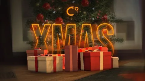 Player running a Christmas Delivery Job with a gift van in FiveM