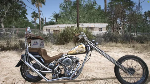 EZ10 Customs EZ Caspers Bado badoshovel chopper front view - FiveM motorcycle