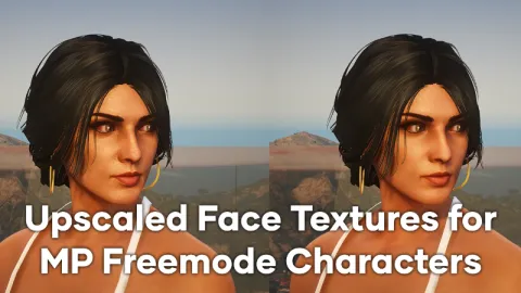 Face retexture applied to an MP Female FiveM head