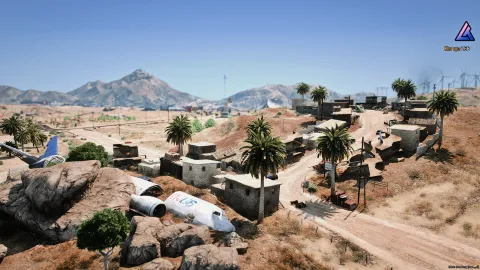 Farah village mlo rural homes with fenced yards and dirt roads — FiveM MLO