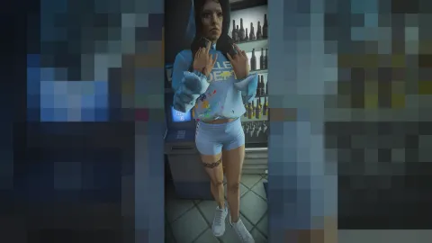 Female hoodie worn by a FiveM MP Female roleplay character