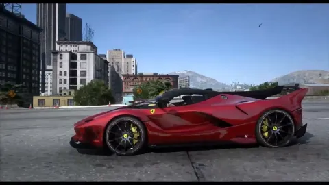 Ferrari FXX-K Evo FiveM add-on hypercar with rear aero spoiler — view 2
