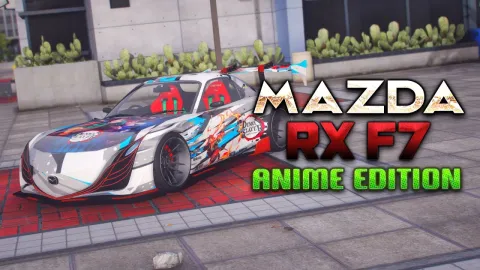 FiveM RX7 Anime car shown in-game for FiveM servers