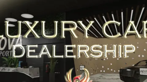 Flame Studio Luxury Car Dealership MLO interior view - FiveM dealership and showroom MLO