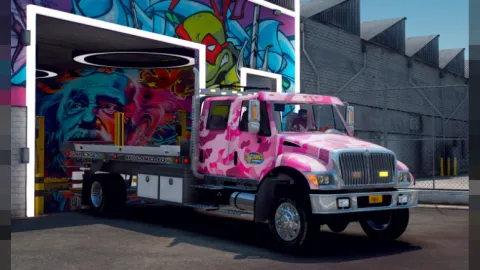 Flatbed tow truck recovery vehicle for FiveM