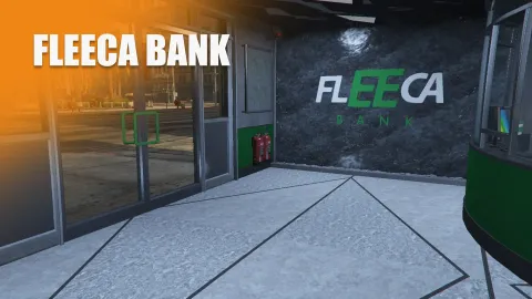 Flecca Bank MLO branch interior with teller line and vault in FiveM