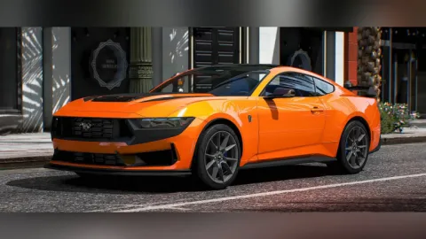 Ford Mustang Dark Horse FiveM add-on muscle car at night