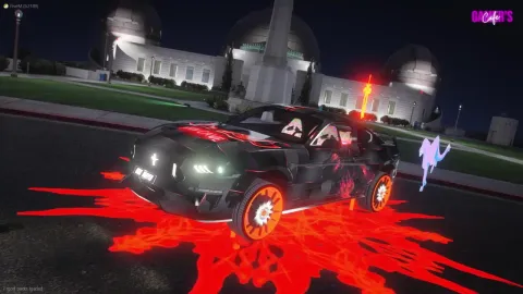 Ford Mustang Mancave Gamer muscle car parked in Los Santos for FiveM