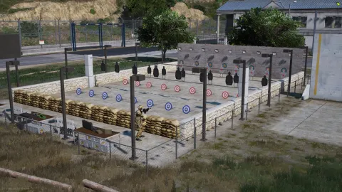 Shooting range MLO with firing lanes and targets in FiveM