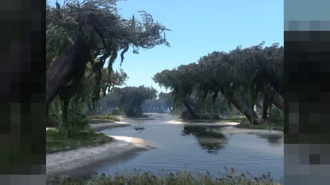 Zancudo swamp warfare military combat map with bunkers and swampland in FiveM — view 2