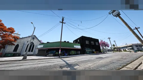 Forum Drive gang hideout mlo common room with worn street decor — FiveM MLO