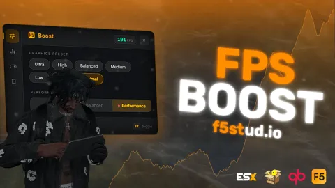 FPS Optimization Tool FiveM fps booster — performance settings panel in-game