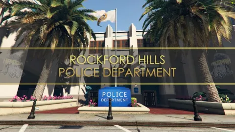 Rockford Hills PD FiveM MLO polished lobby and reception desk