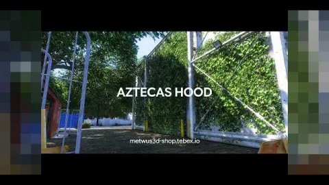 Aztecas hideout MLO gang turf interior with garage and courtyard in FiveM
