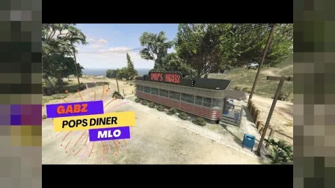 Gabz Pops Diner MLO classic diner interior for FiveM roleplay