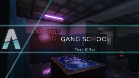 Gang school run-down classrooms and yard used as crew turf — FiveM MLO