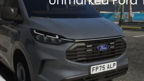 Generic Police 2025 Unmarked Ford Transit JX Modifications front view - FiveM unmarked police car
