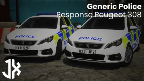 Generic Police Response Peugeot 308 JX Modifications - police car for FiveM GTA 5 roleplay