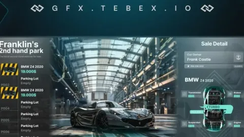 GFX Second Hand Vehicle Shop in-game UI - FiveM dealership script