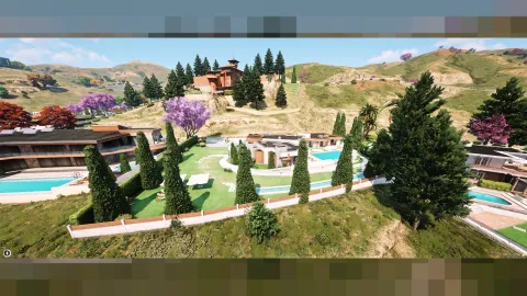 Gold house interior mlo with gold accents and lavish lounge — FiveM MLO
