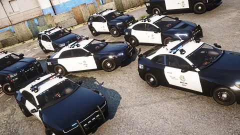GOM Police Pack 1 front view - FiveM police car