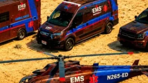 Gulag Creations EMS Pack 1 front view - FiveM emergency vehicle