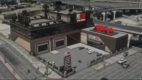 Gustavera Mechanic Pit Stop MLO interior view - FiveM mechanic and garage MLO