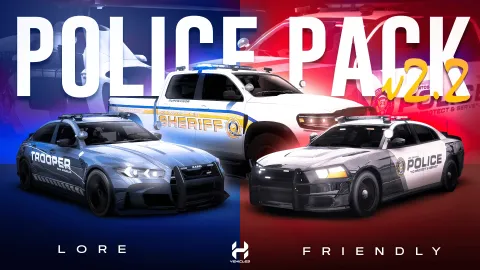 Police Pack V2 2 Red Blue White Blue for FiveM