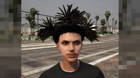Layered hair style on a FiveM MP Male character