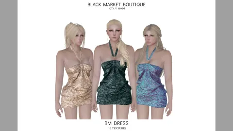 Halter Neck Mini Dress worn by a freemode female character — view 2