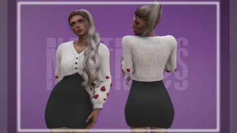 Heart cardigan on a FiveM MP Female character
