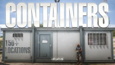 Containers mlo stacked shipping crates filling a FiveM dockyard