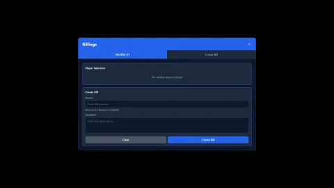High Studios billing script invoice and tax panel in FiveM — view 2