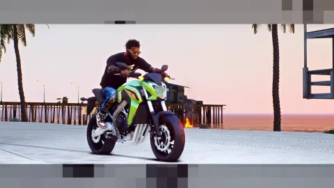 Honda CB650F naked sportbike parked in FiveM Los Santos