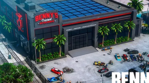 Horizon Bennys MLO interior view - FiveM mechanic and garage MLO