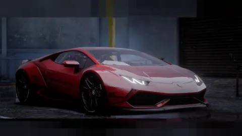 Huracan Liberty Walk LP610 widebody FiveM supercar side profile