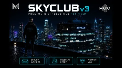 Skyclub V3 MLO rooftop nightclub dance floor for FiveM