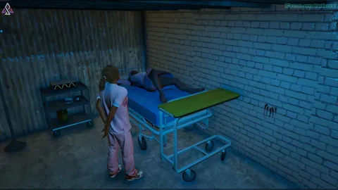 Illegal doctor map with a hidden underground clinic and surgical table — view 2