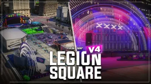 Legion Square MLO downtown plaza remap for FiveM