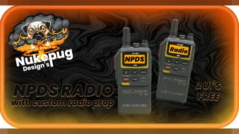 Immersive radio system hand radio prop in FiveM