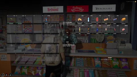 Inventory V6 inventory system UI showing grid slots and weight bar — FiveM script