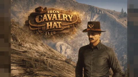 Iron Cavalry cowboy hat on a FiveM MP Male character