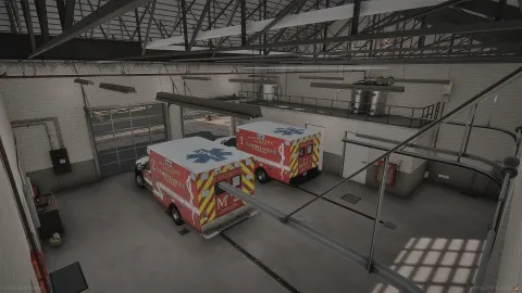 JA Designs Sandy Shores EMS Station — FiveM MLO preview screenshot