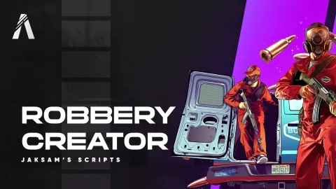 Robberies creator in-game menu building a multi-stage bank heist — FiveM script