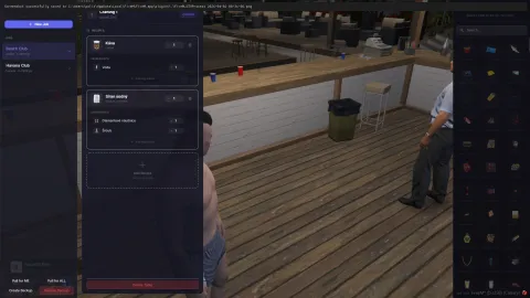 Job Creator System shop and blip configuration panel