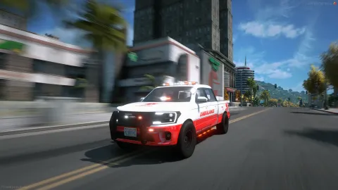 KillerVehicles Ambulance Pack V 2 Lore Friendly front view - FiveM emergency vehicle