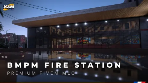 Kirow BMPM Fire Station MLO - fire station MLO for FiveM GTA 5 roleplay