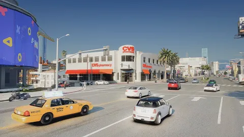 LA Revo Roads accurate 2.0 street textures in FiveM Los Santos