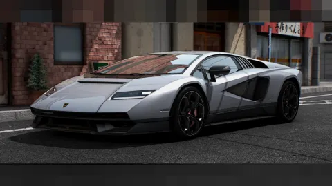 Lamborghini Countach LPI 800-4 FiveM add-on supercar in a showroom